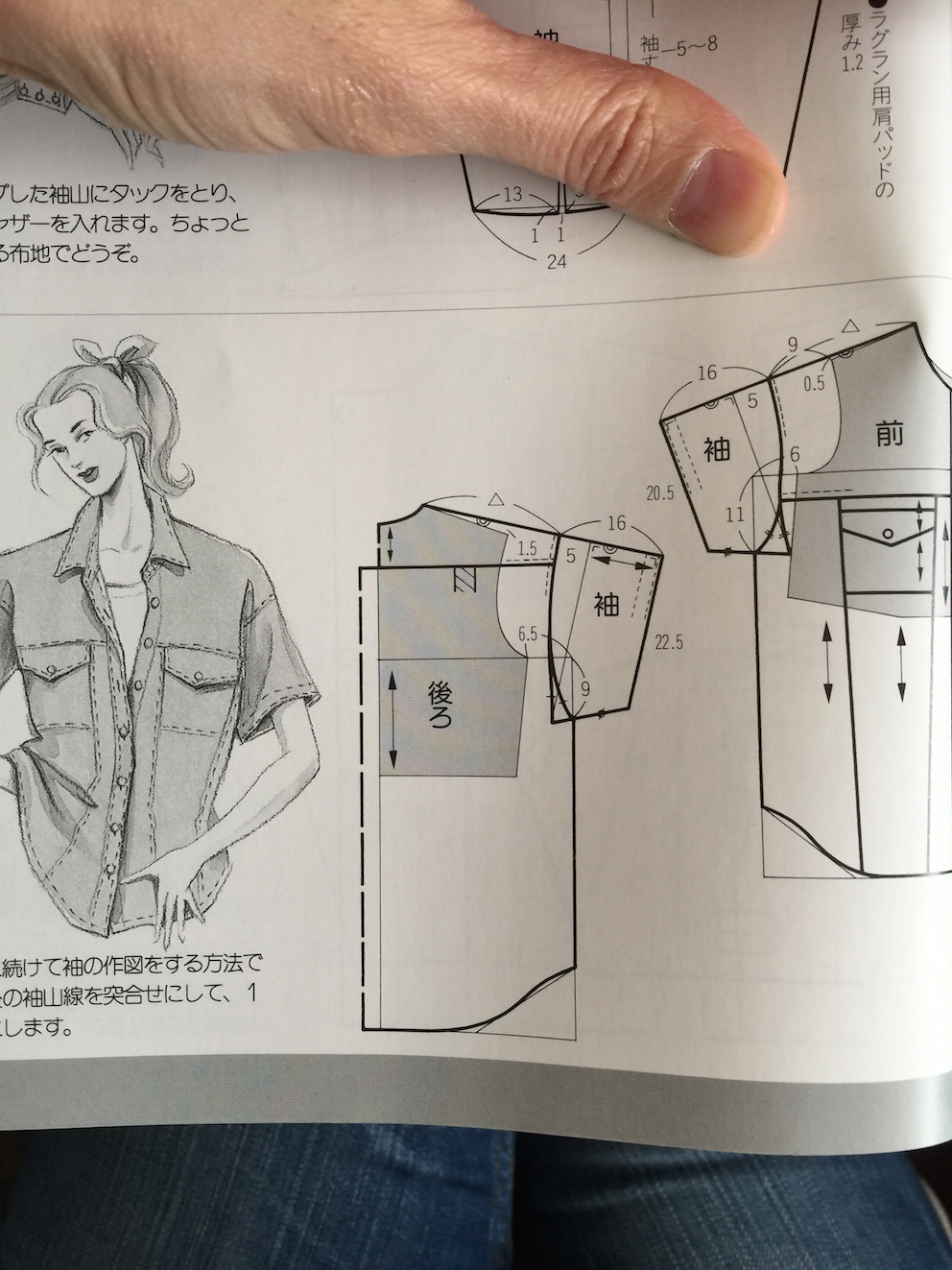 シャツ袖製図の仕方 ストア